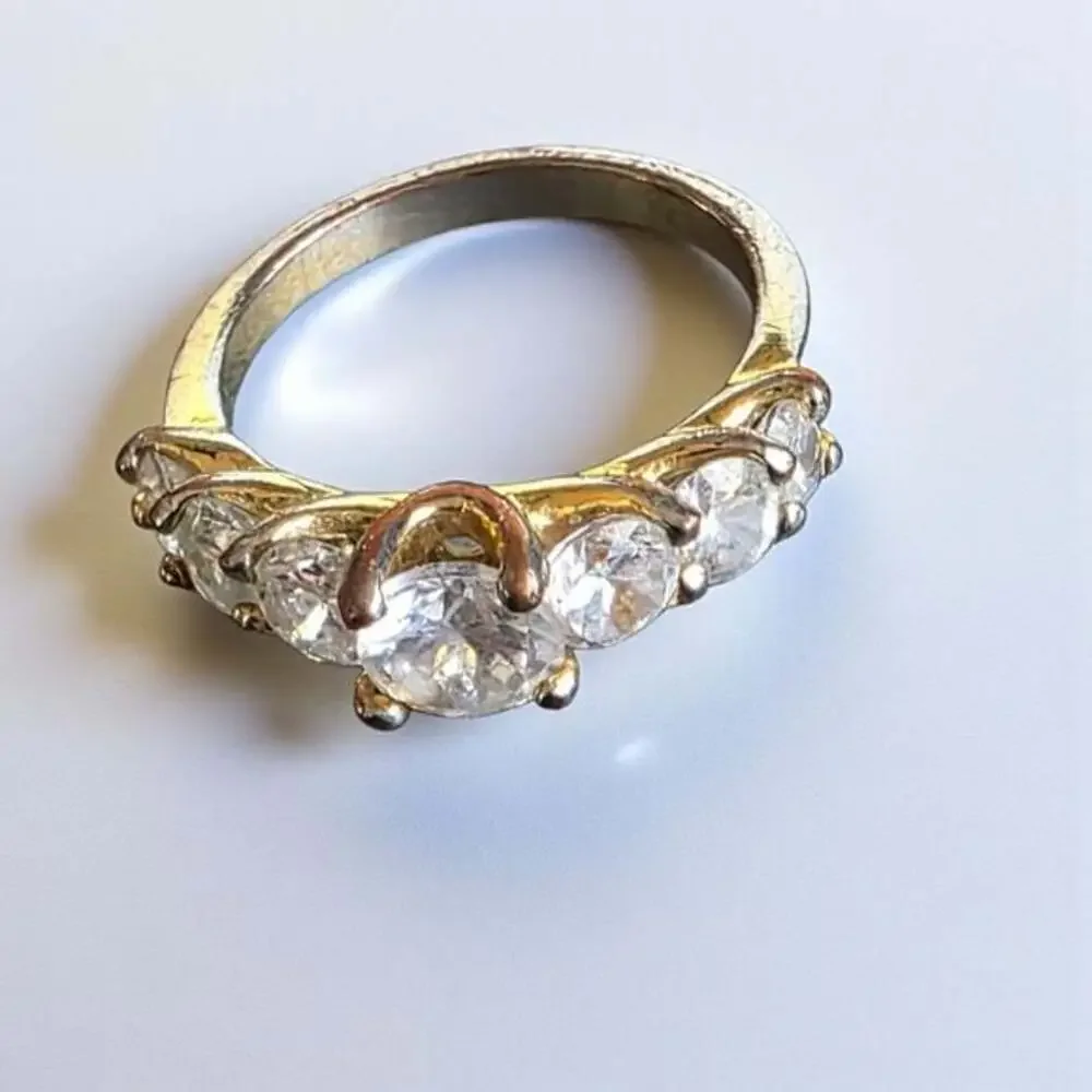 Gold and CZ Women's Ring